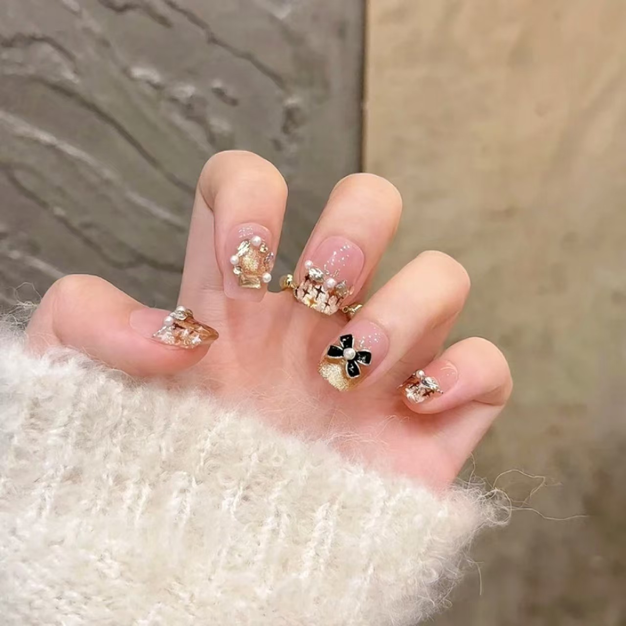 【千金小香风】10片装纯手工79号穿戴美甲