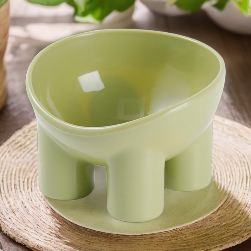 P 防打翻防滑猫碗宠物碗象腿可爱喂水碗猫用品猫盆猫粮碗碗碗狗盆