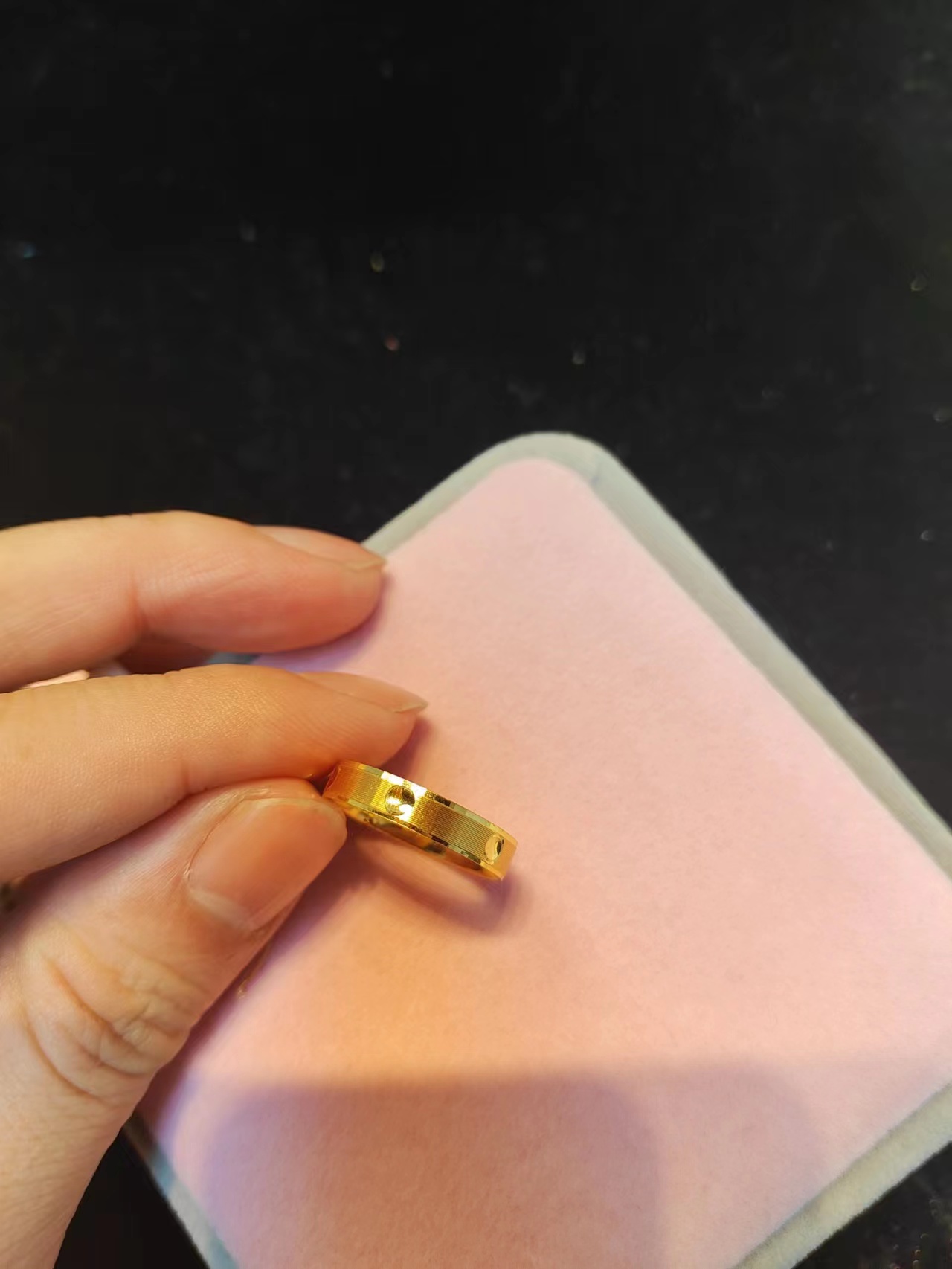 江凤珠宝足金9999黄金戒指圆圈戒指