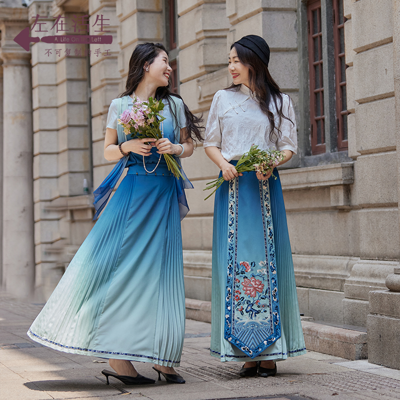 【林栖马面裙】【千里江山·青绿】生活在左祥瑞精致牡丹马面裙1932387