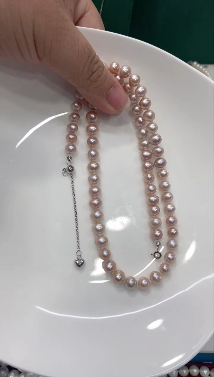 【闪购商品】淡水珍珠颈饰未镶嵌7-8紫色