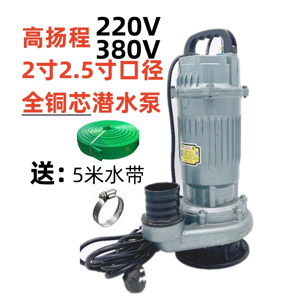 2寸2.5寸两寸半潜水泵抽水机高扬程大流量农田机井灌溉家用220V