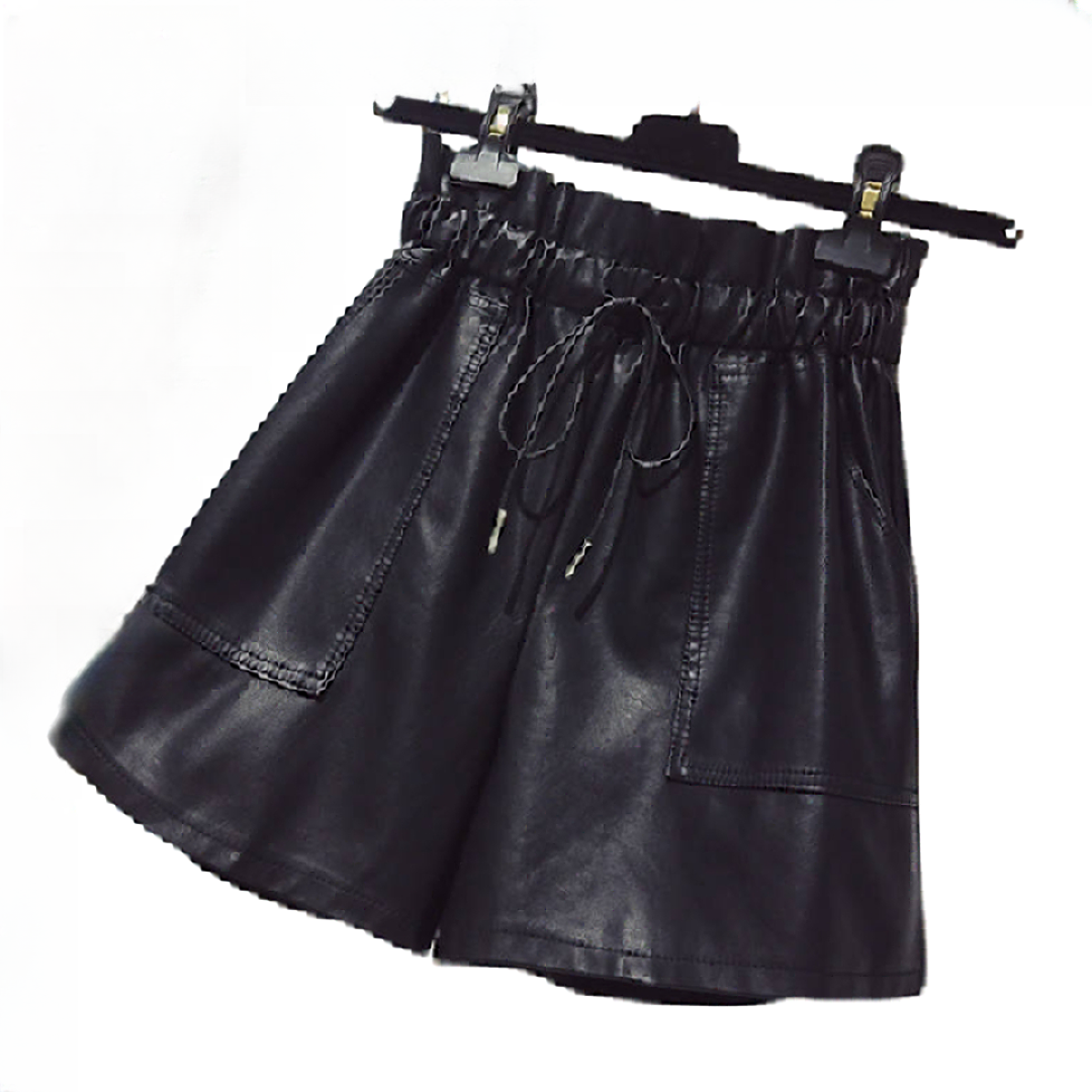 （直播间扣号拍) pu皮短裙洋气高腰显瘦百搭