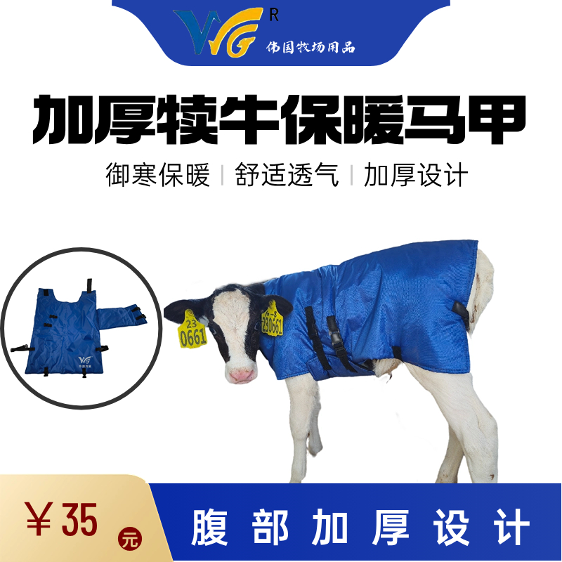 牛犊马甲小牛加厚防寒马甲牛犊子保暖防水棉衣养牛场犊牛保温衣服
