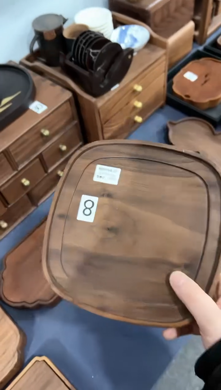 【闪购商品】北美黑胡桃干泡盘方圆