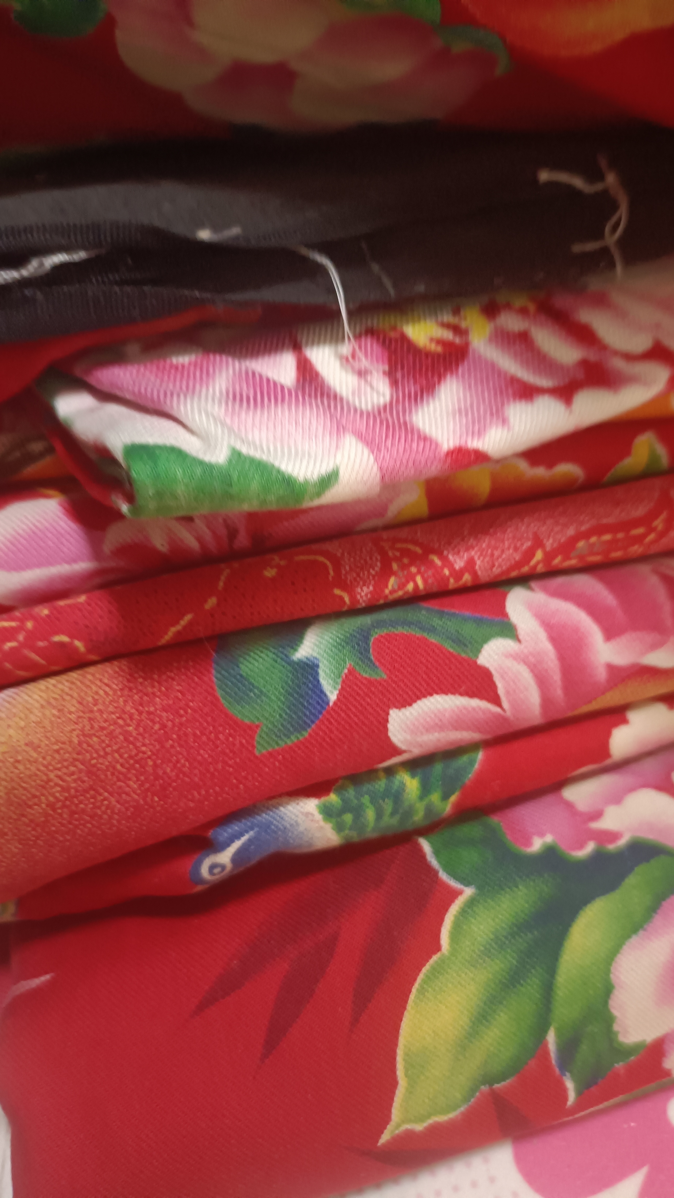 直播间拍货，东北老式大花布，老枕套，老布料