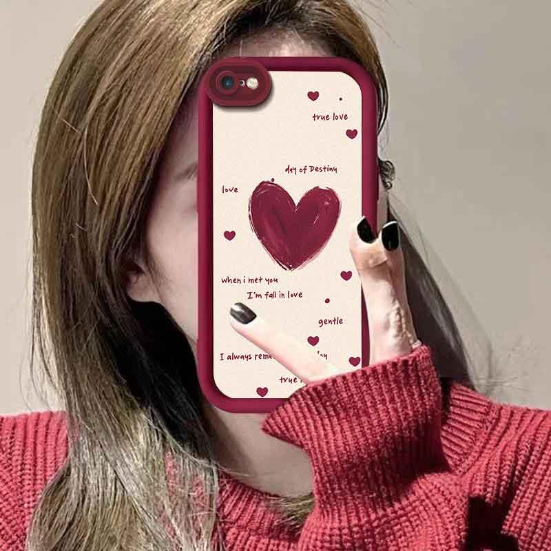 适用于vivoS7T手机壳维沃s7t爱心英文小众女款防摔软壳全包式