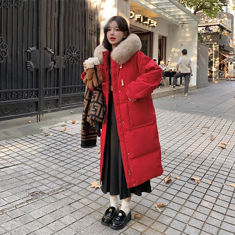 羽绒服女中长款2025年冬季新款韩版加厚保暖时尚洋气宽松高端外套