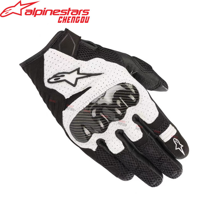 a星alpinestars摩托车骑行手套夏季机车骑士装备皮手套男SMX-1 v2
