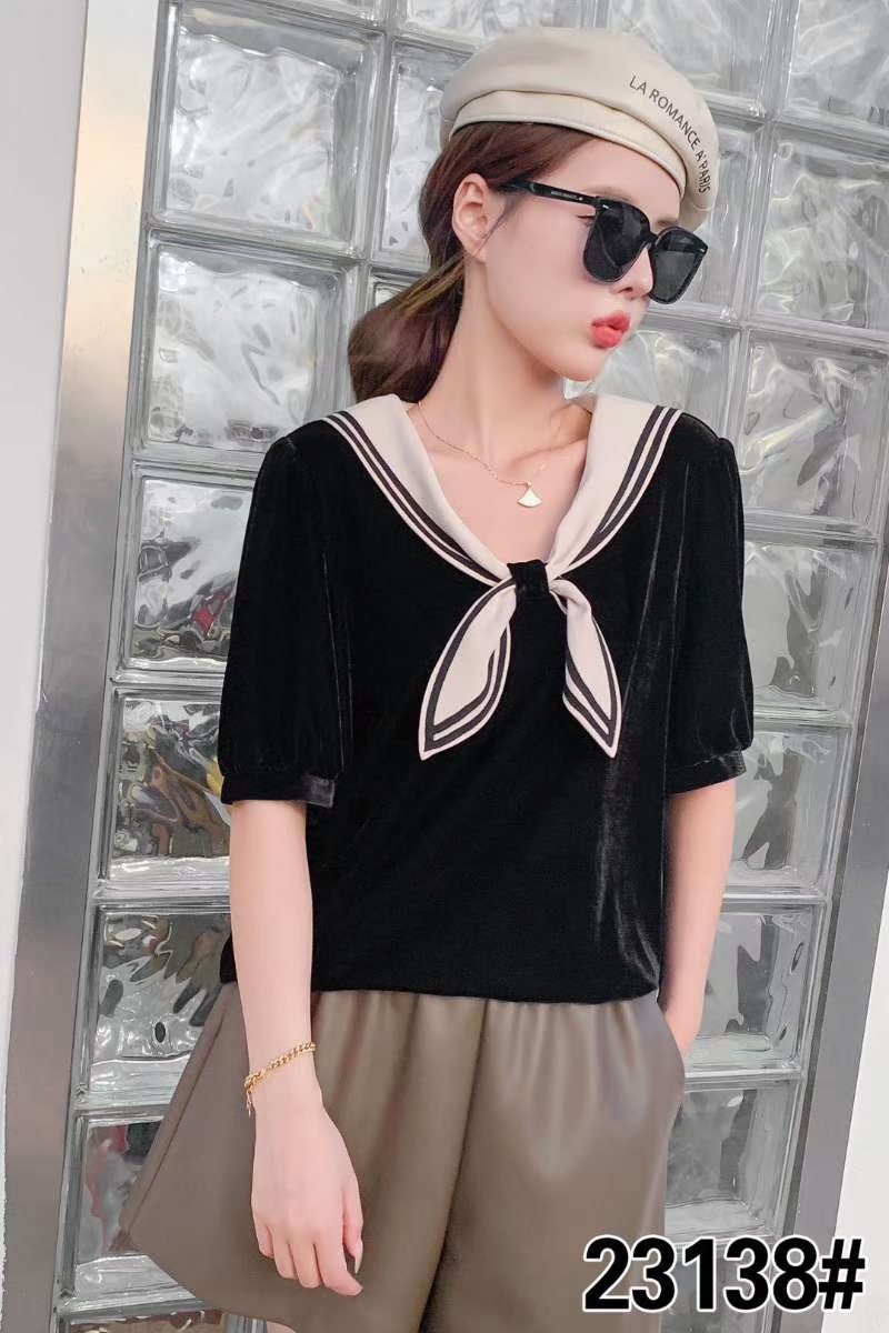 大码丝绒显瘦减龄体恤