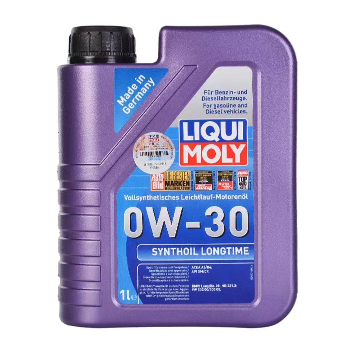 力魔能量4+5类基础油全合成机油0W30 1L