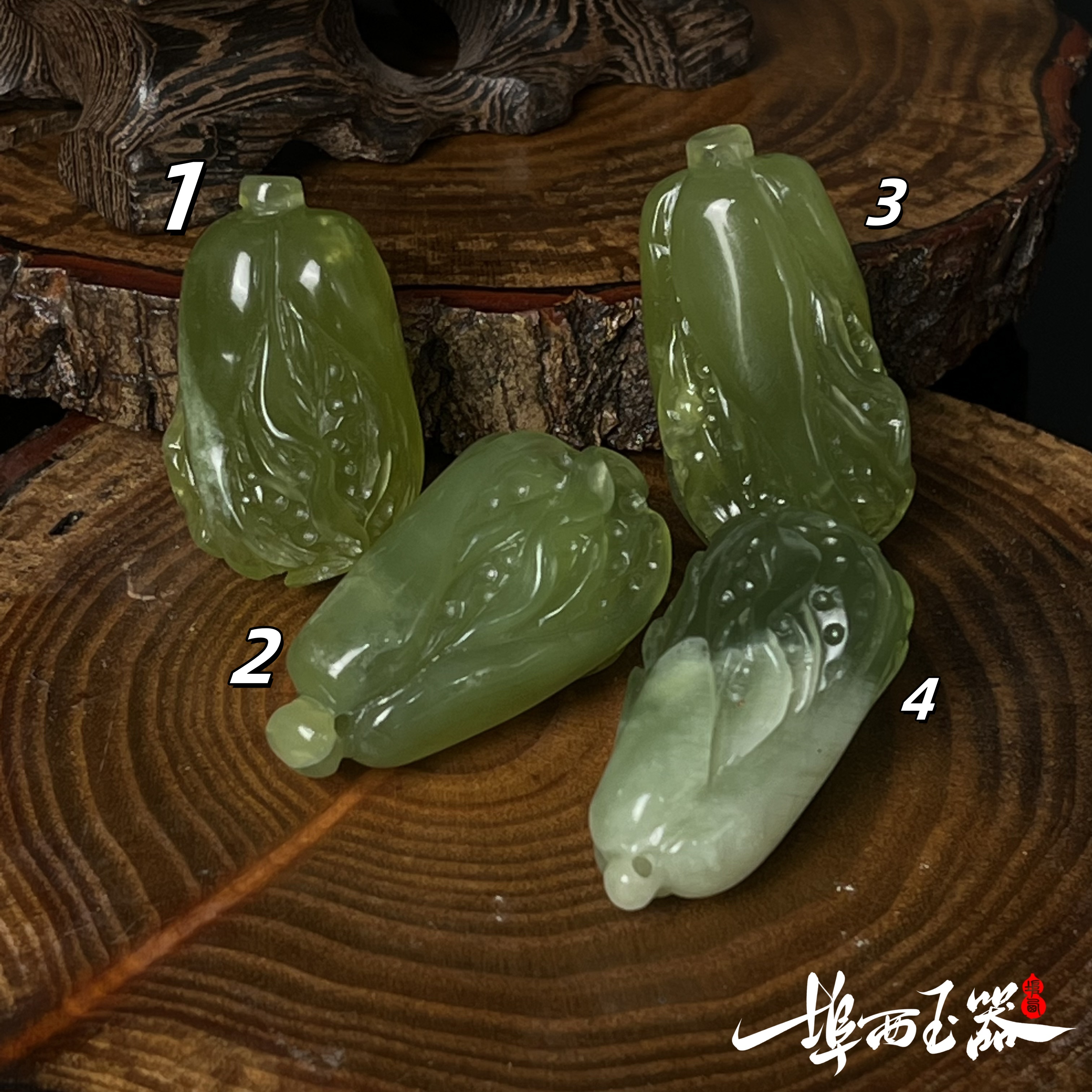 【天然岫玉白菜小手把件】车挂吊坠手把件精美雕刻百财聚财招财进宝