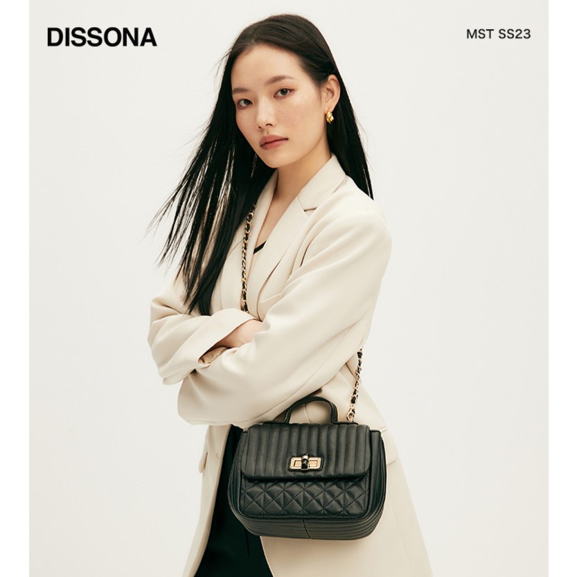 DISSONA迪桑娜菱格单肩包链条包手提包斜挎包小方包8203011501