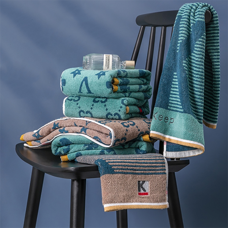 色纱毛巾情侣成人家用洗脸毛巾吸水加厚深色加长加大面巾毛圈面巾