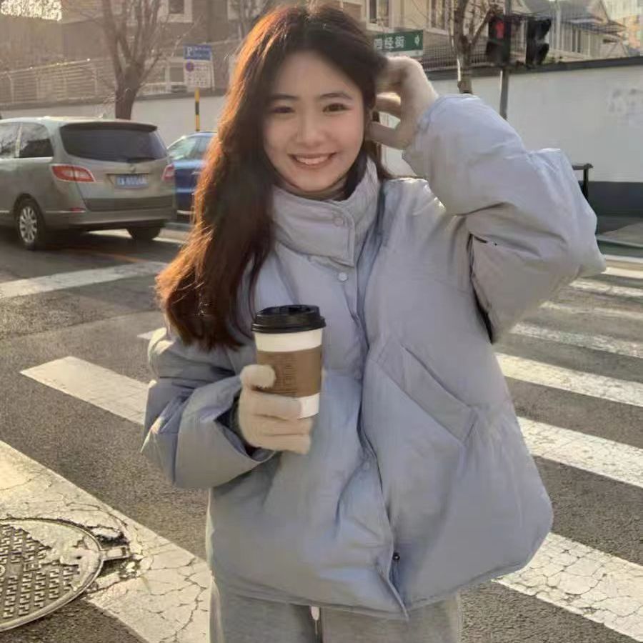新款羽绒服轻便韩版小个子立领时尚休闲短款羽绒服女学生面包服
