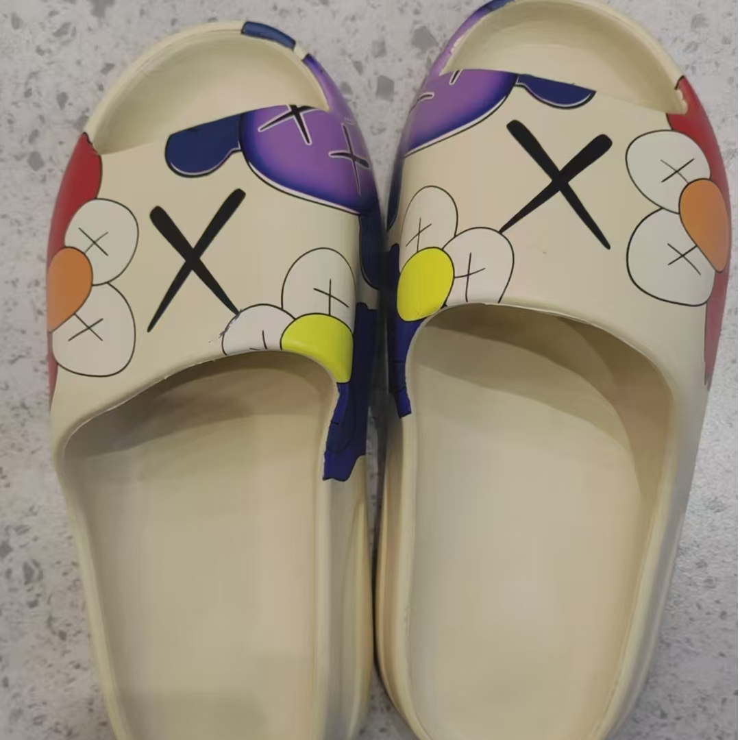 四季防滑硅胶男女同款印花休闲拖鞋情侣夏季厚底居家