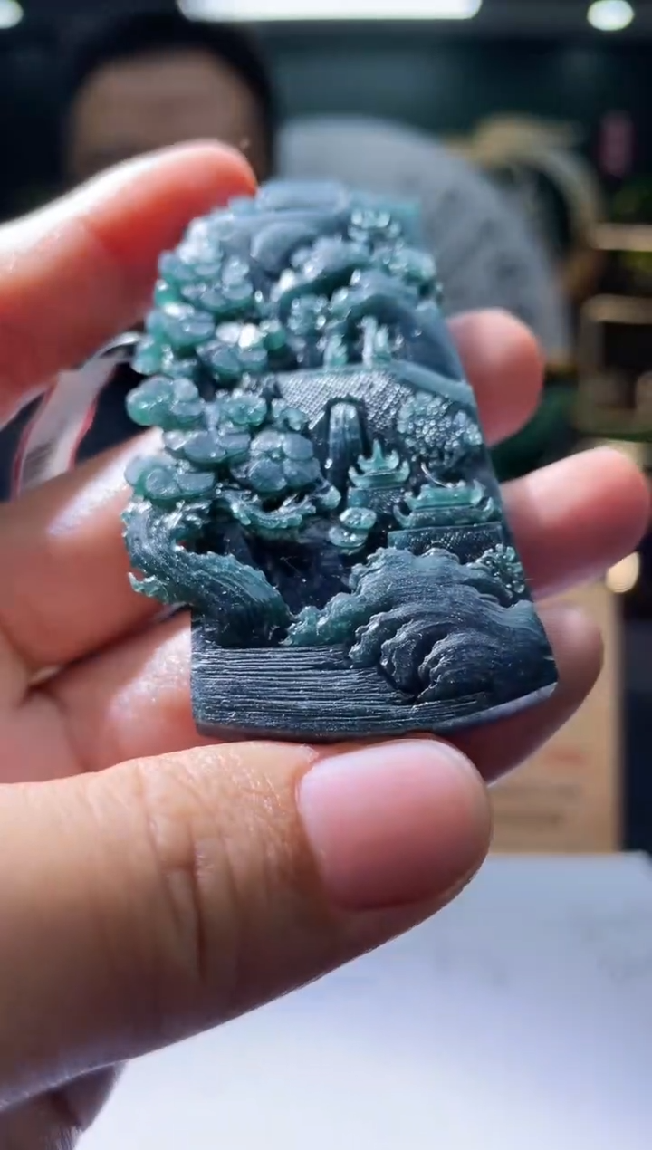 【闪购商品】定制翡翠未镶嵌52-毛货挂件需要抛光