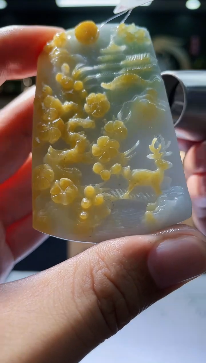 【闪购商品】定制翡翠未镶嵌39-毛货挂件需要抛光