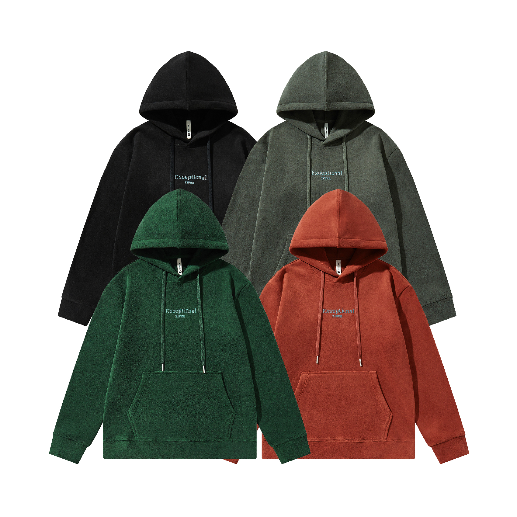 （8502）秋冬双面绒男士卫衣新款奥利绒字母上衣