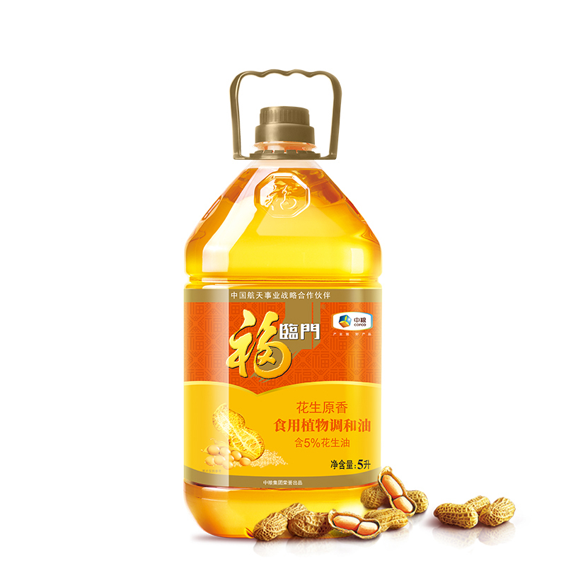 【食用油】福临门花生原香食用调和油5L /桶 0182