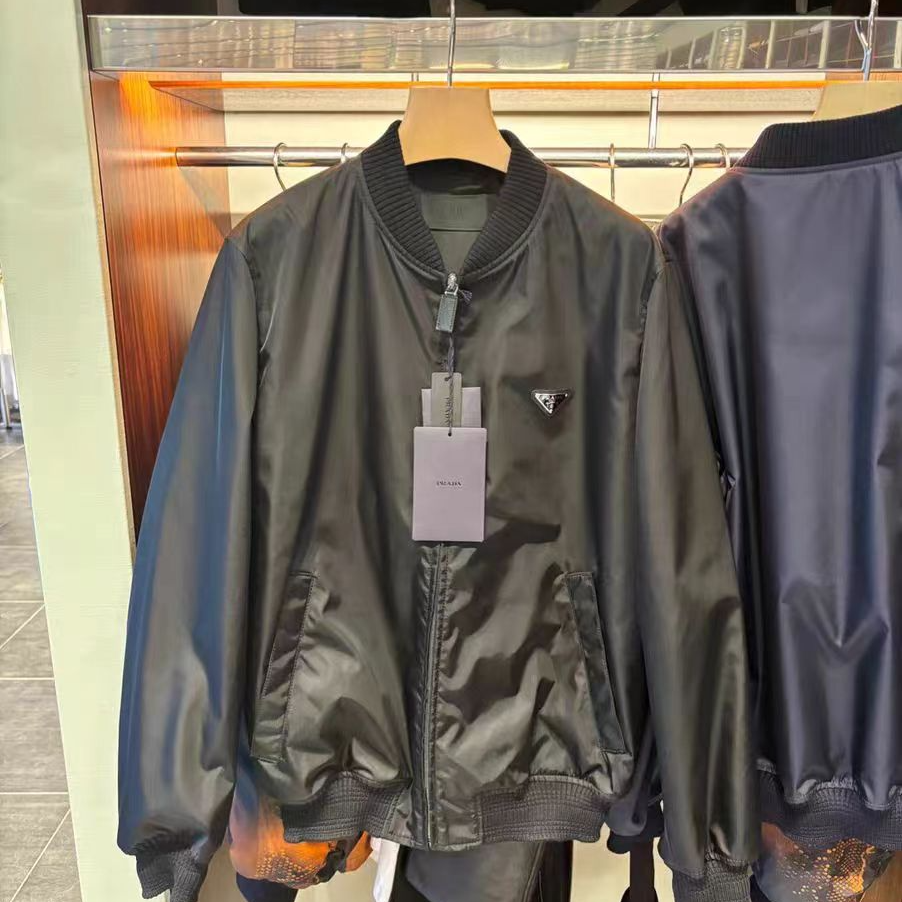 未使用 Prada/普拉达 普拉达男装经典再生尼龙休闲秋冬夹克外套