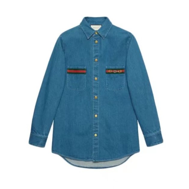 全新未使用 GUCCI/古驰 夏季时尚休闲潮流男女同款牛仔外套外衣