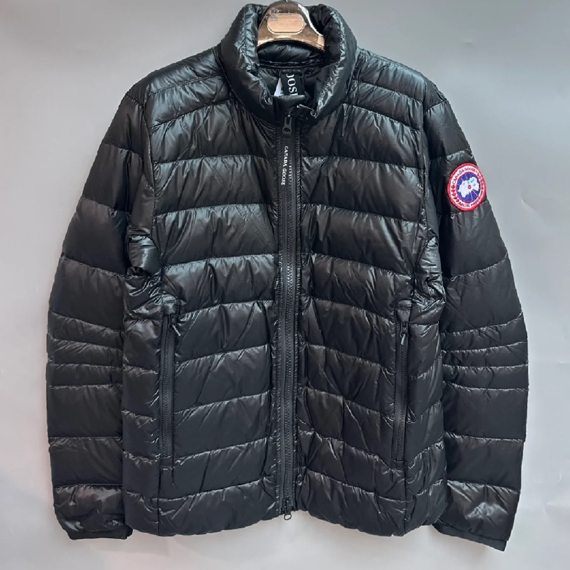 未使用 CANADA GOOSE 大鹅黑色防风防水轻薄立领红标羽绒服