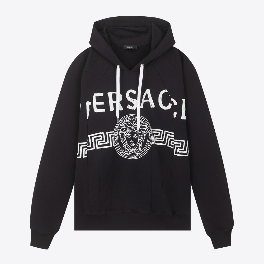全新未使用 VERSACE/范思哲 美杜莎男士印花100%棉套头卫衣 