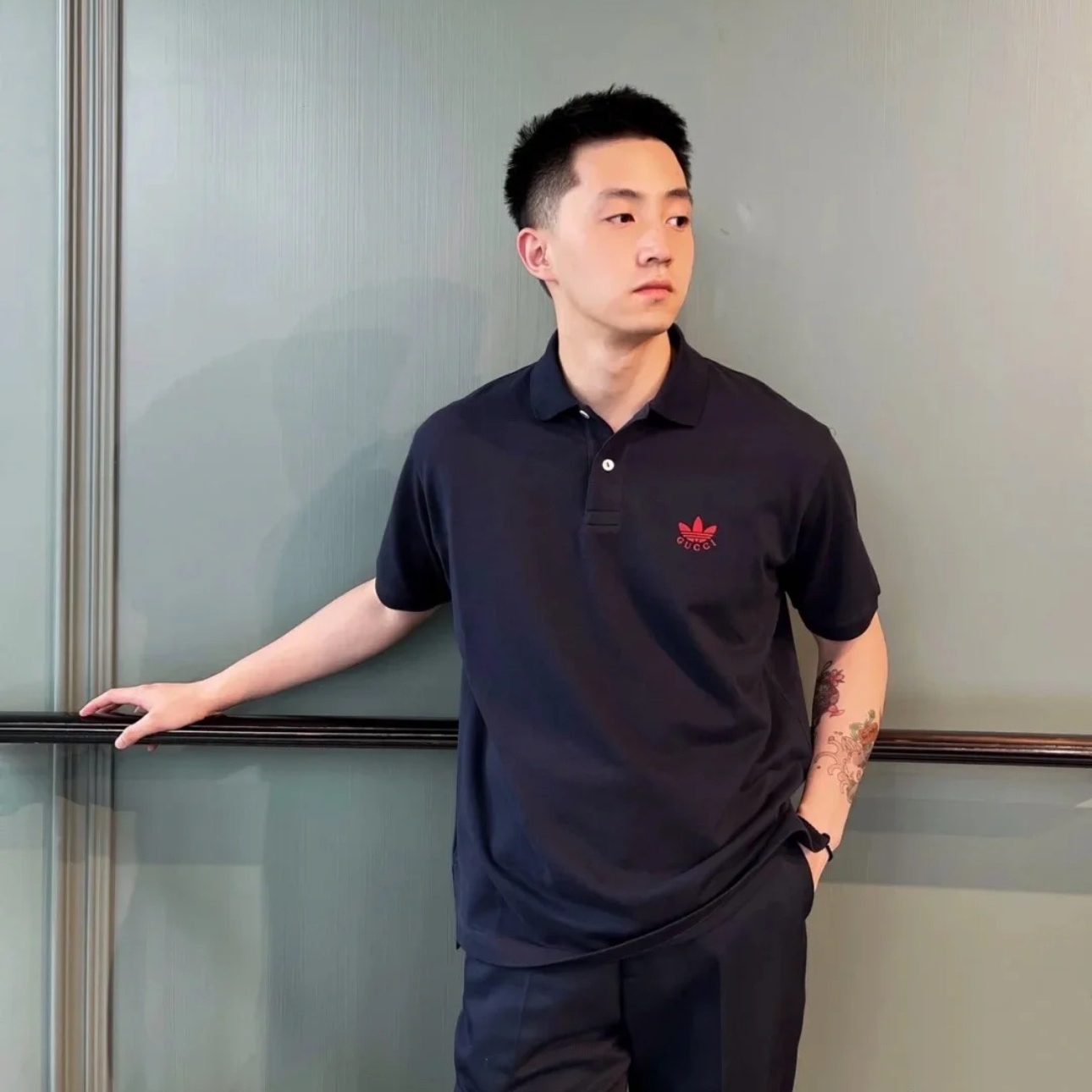 全新未使用 GUCCI/古驰 古驰联名款Polo衫短袖