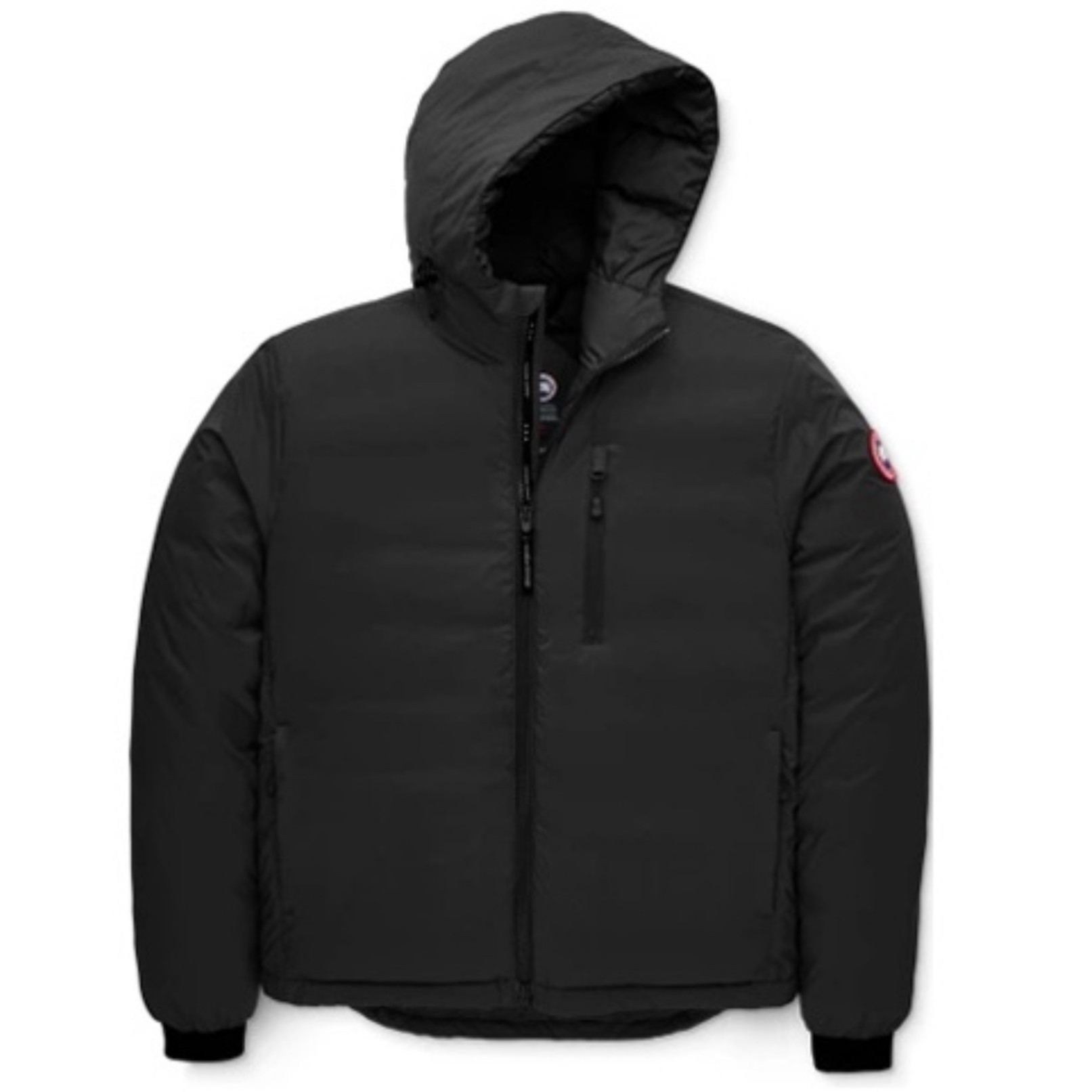 未使用 CANADA GOOSE 加拿大鹅滑雪季连帽拉链保暖黑色羽绒服秋冬