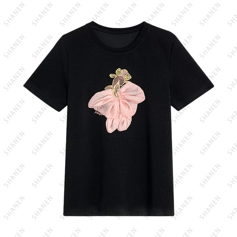 2024新款气质休闲百搭显瘦简约时尚T恤T005