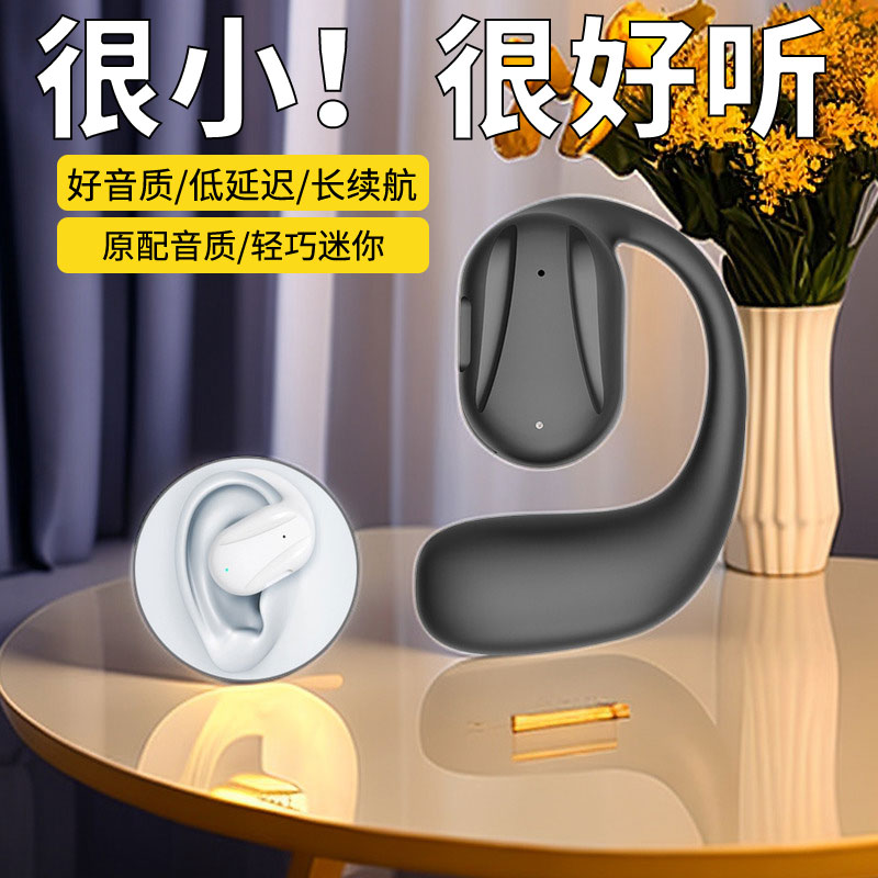 2023新款无线蓝牙耳机开车外卖高音质挂耳式华为苹果OPPO小米通用