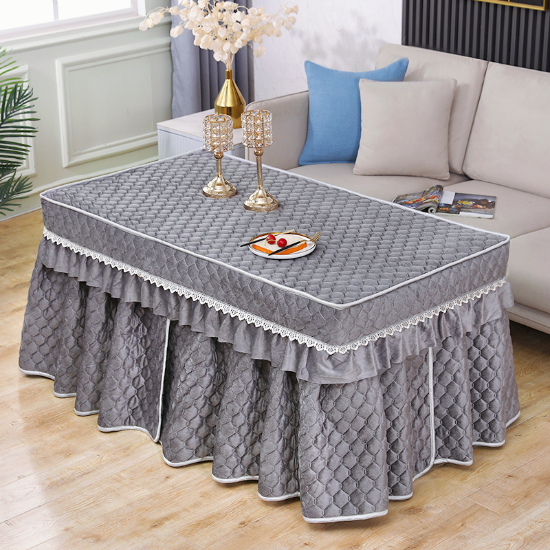 电炉罩套新款烤火桌罩套加厚加绒电暖炉烤火被罩长方形茶几罩保暖