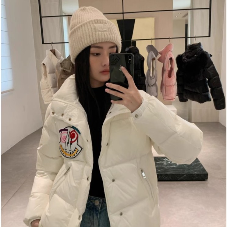蒙口白鹅绒羽绒服女2023新款秋冬保暖时尚百搭加厚轻奢短款外套