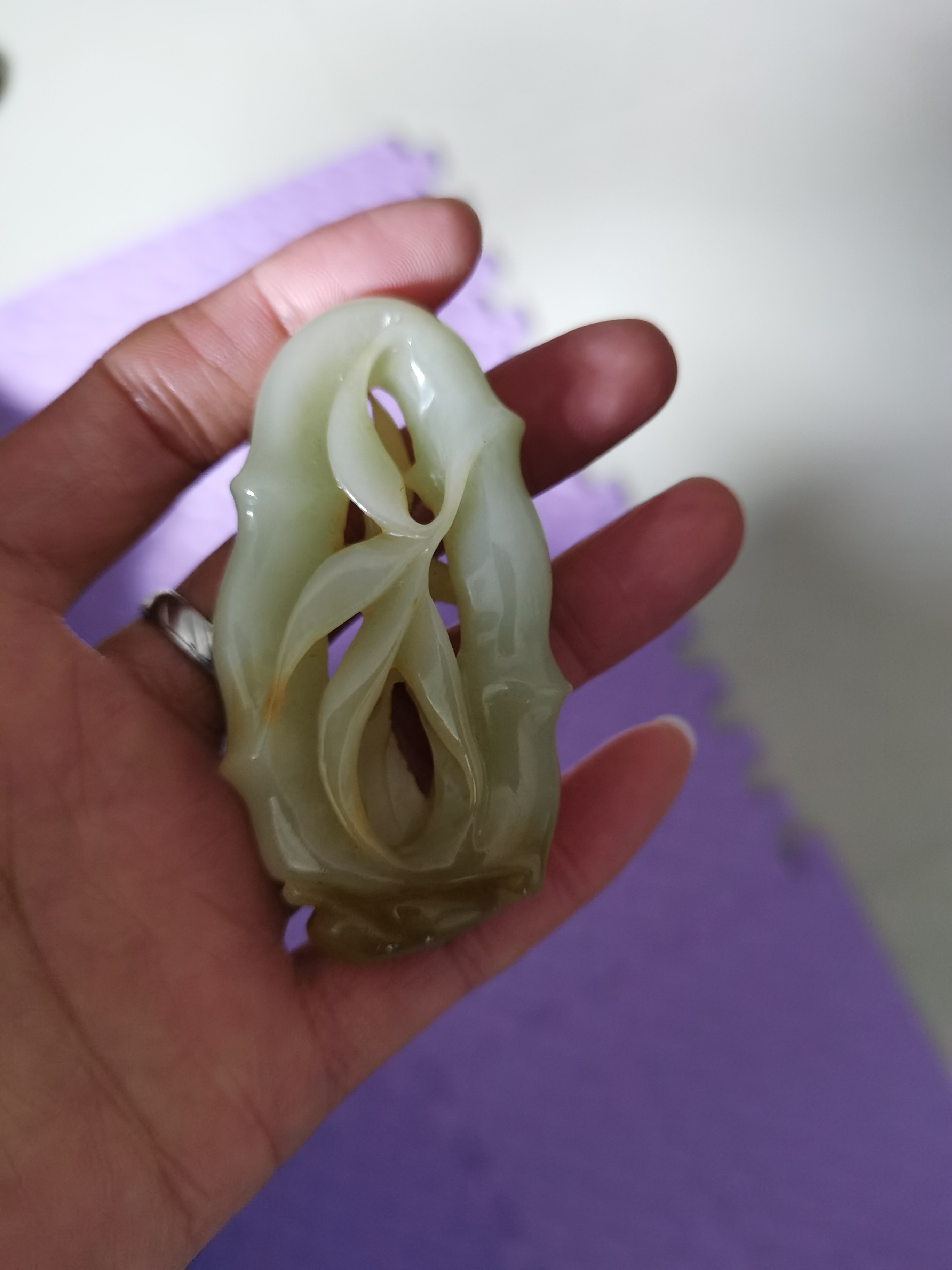 和田玉竹节小挂件