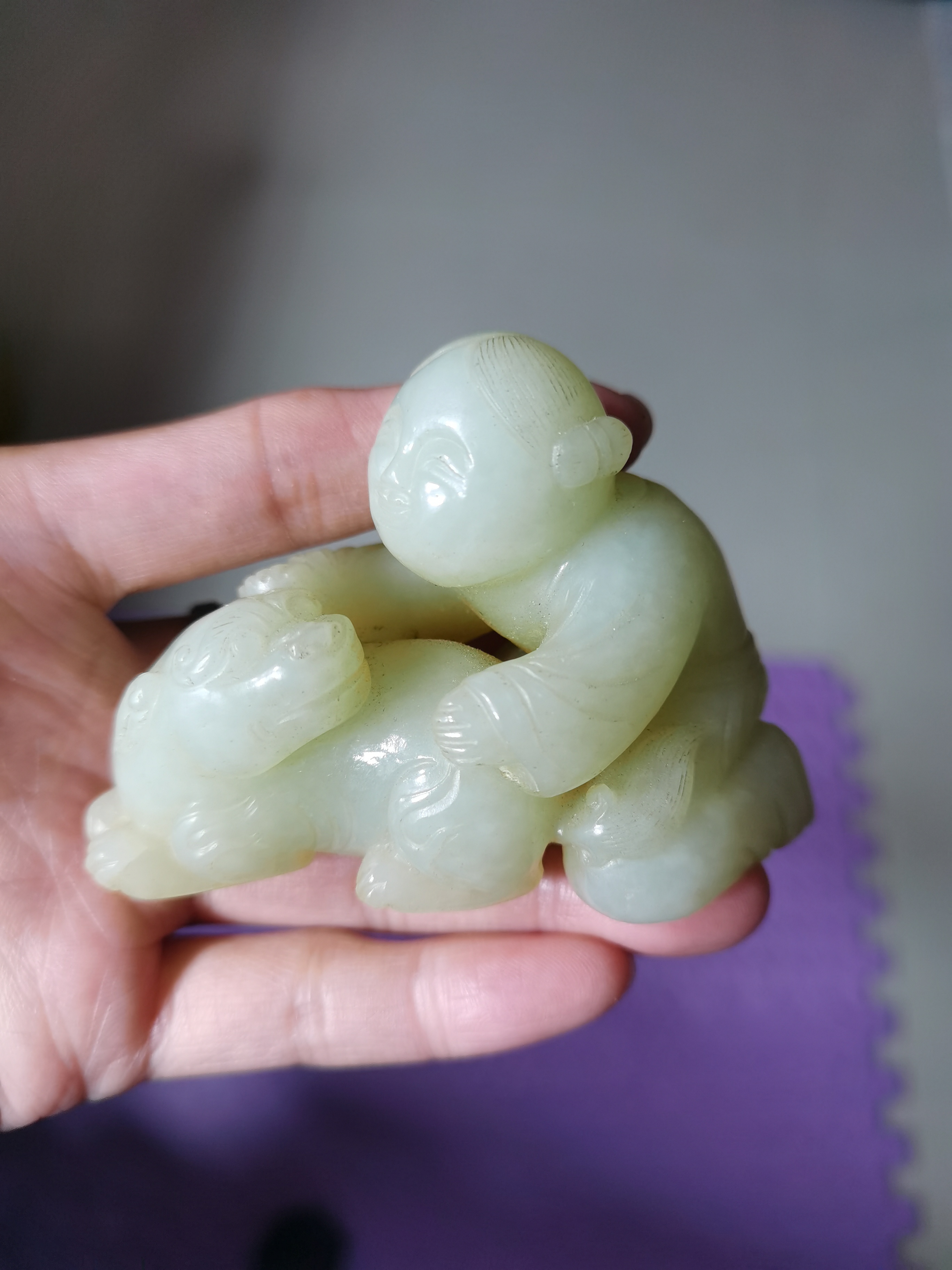 和田玉童子大摆件