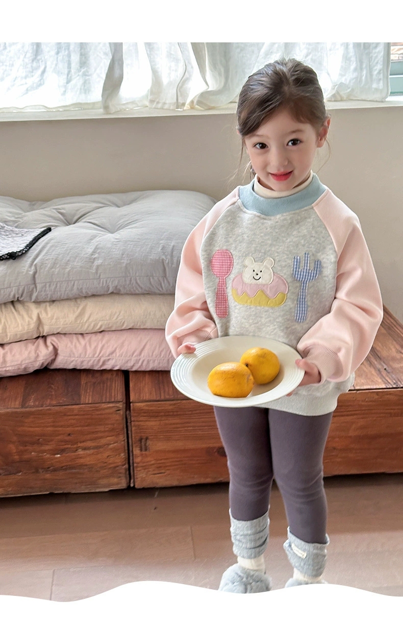 女男童韩版卡通贴布绣卫衣长袖上衣洋气童秋冬