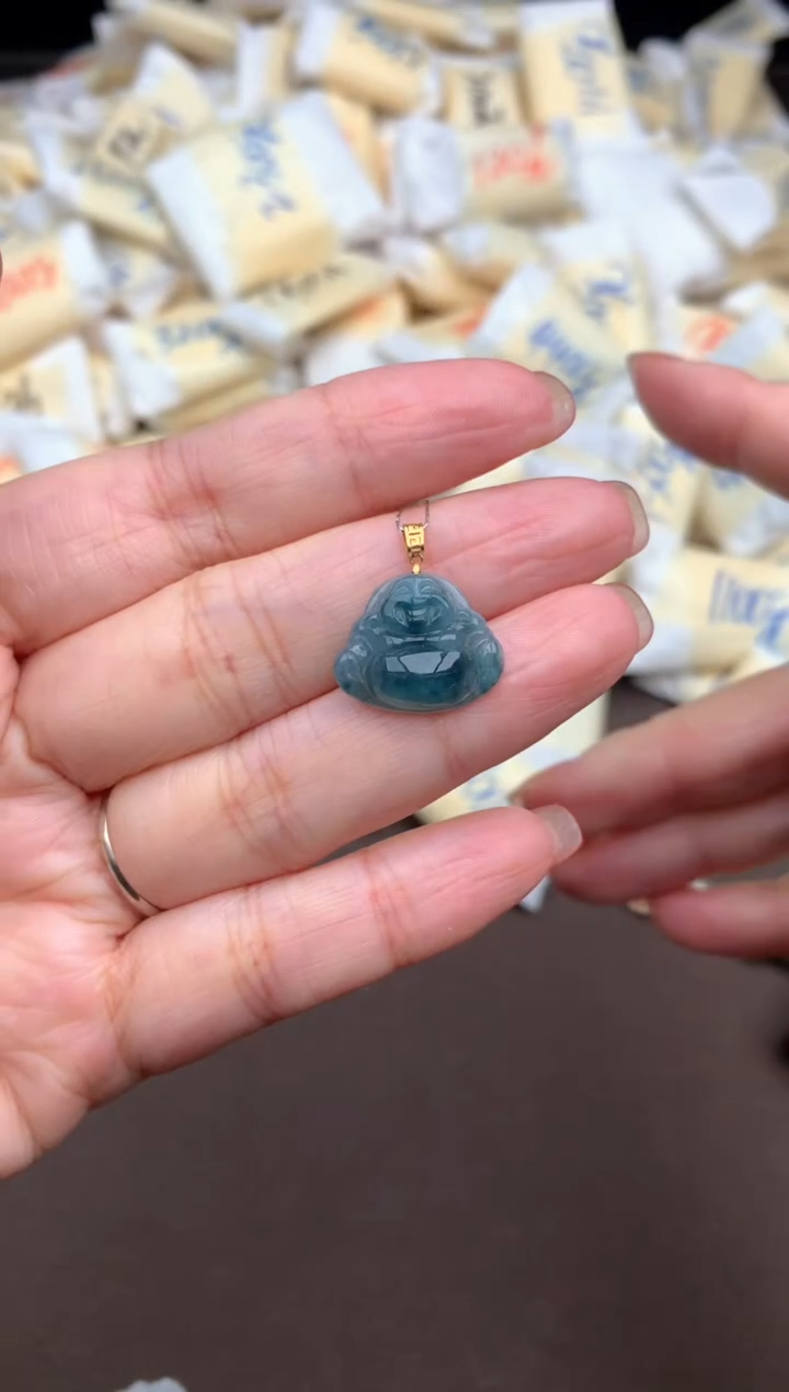 【闪购商品】翡翠挂件18K金镶嵌一