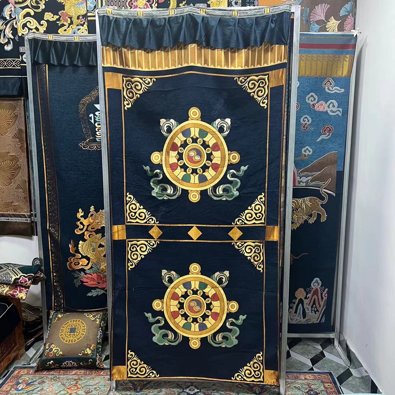 【薄款门帘】新款藏式门帘雪尼尔提花款轻奢拉萨发货西藏邮政包邮