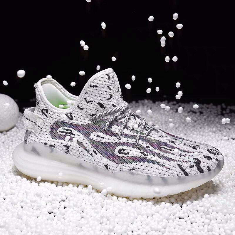 夏季飞织透气真爆软底运动跑步鞋运动鞋百搭轻便休闲男士时尚潮流