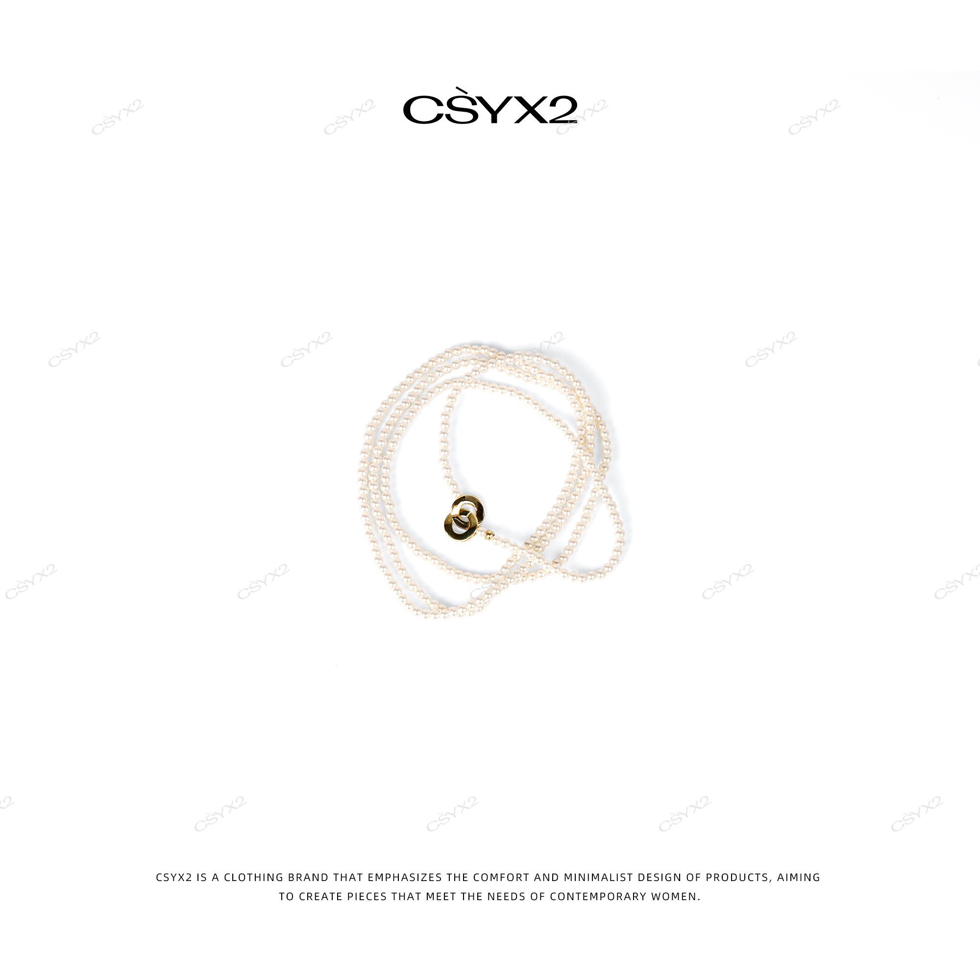 黄铜项链 CsyX2-2024S/S时尚气质白色简约小米粒珠珠项链SC-0175