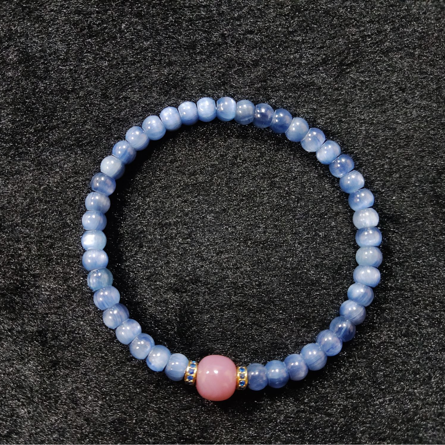 精品蓝水晶单圈手串