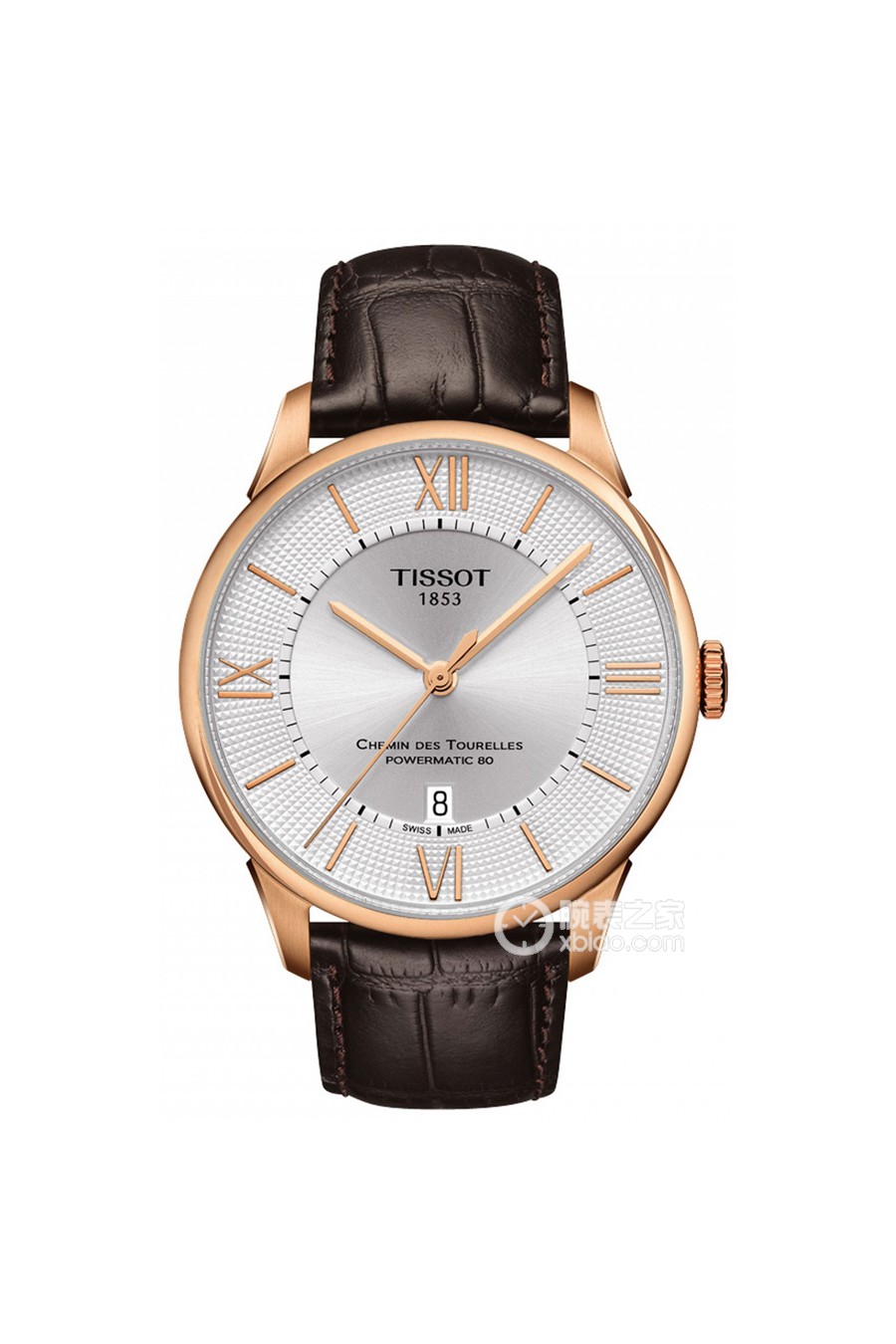 95新 Tissot/天梭 名奢/天梭杜鲁尔皮带镀金白盘/表径42