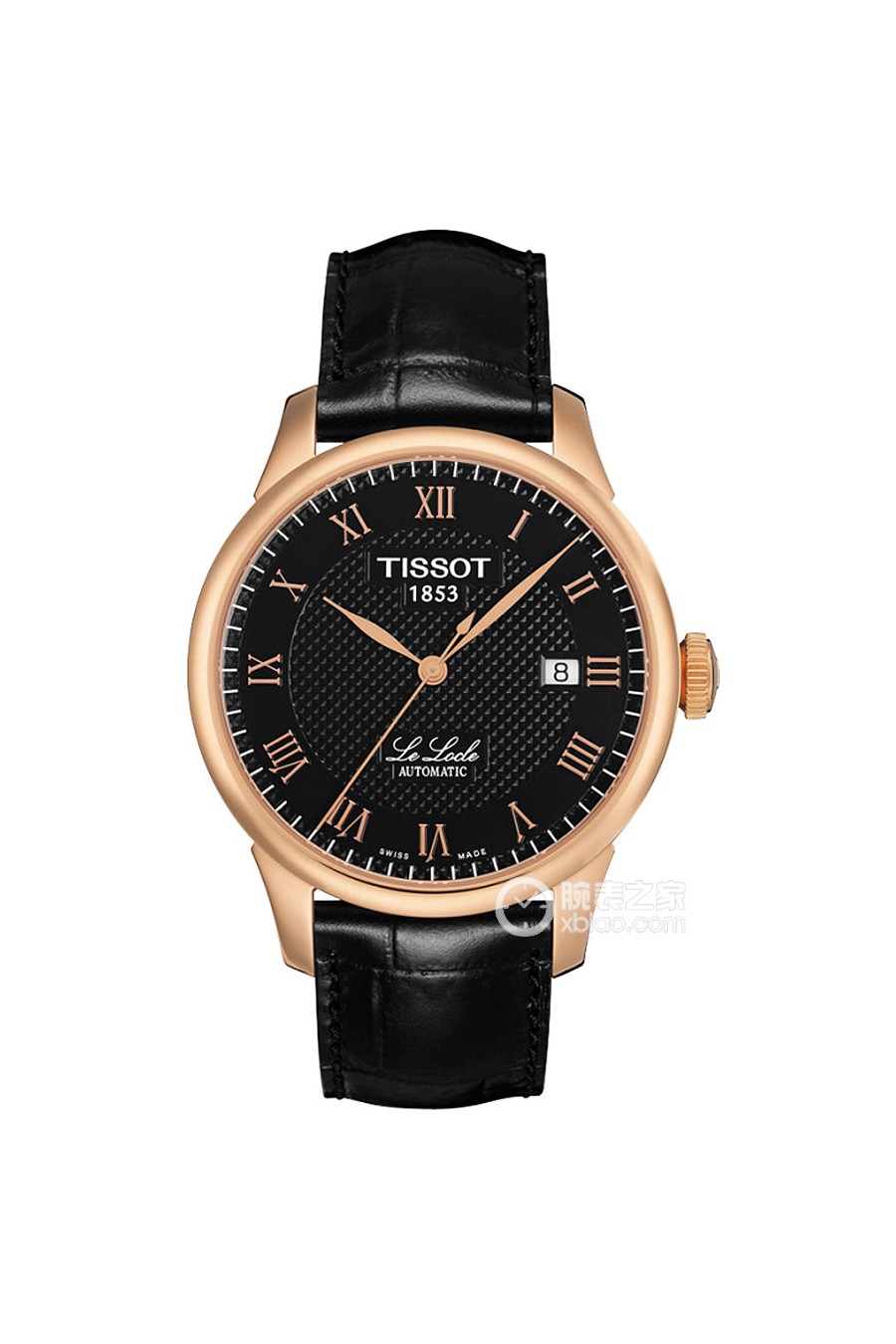 95新 Tissot/天梭 名奢/天梭力洛克皮带镀金黑盘/表径39.3