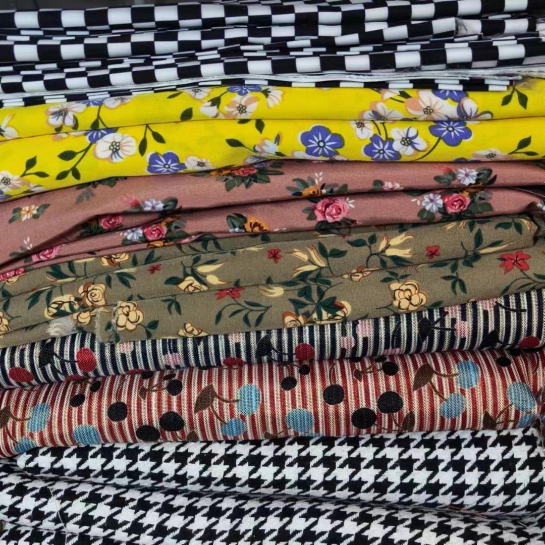 新款小千鸟格·碎花面料