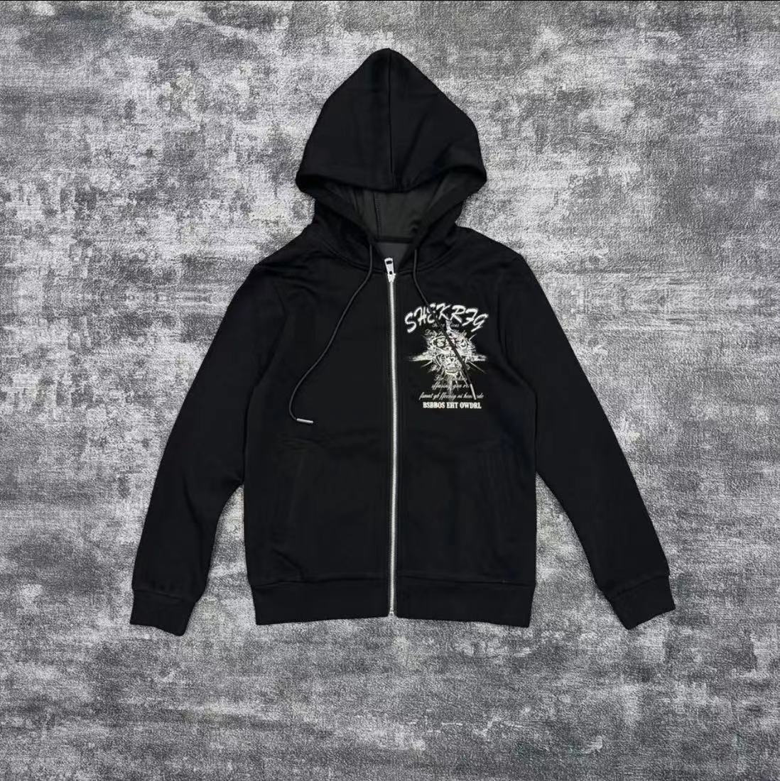 11810新款帅气潮牌字母老虎头满钻轻奢男士休闲时尚卫衣外套情侣