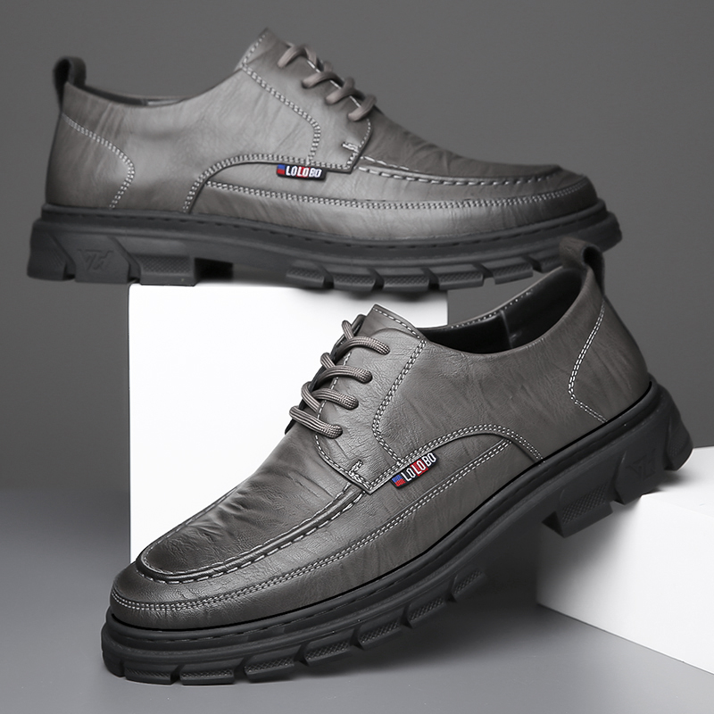 断码清仓真皮时尚百搭休闲男皮鞋男士舒适户外透气软底防滑爸爸鞋
