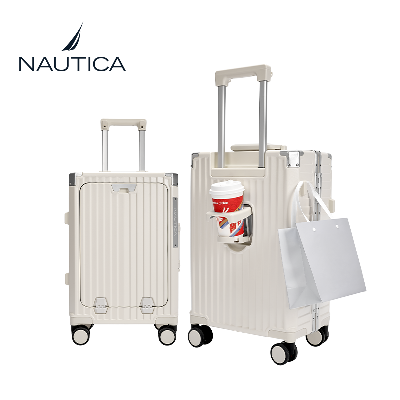 nautica/诺帝卡登机行李箱全铝镁合金万向轮收纳行李箱女男旅行箱