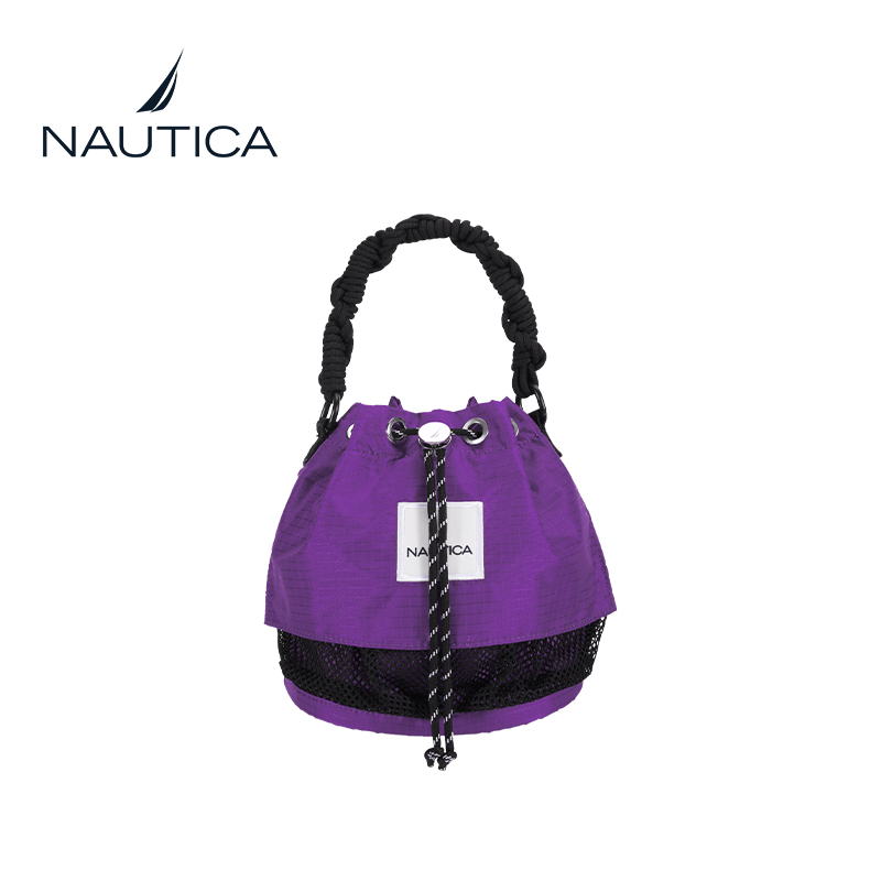 nautica/诺帝卡轻便百搭手提斜挎女士水桶包束口抽绳时尚简约运动