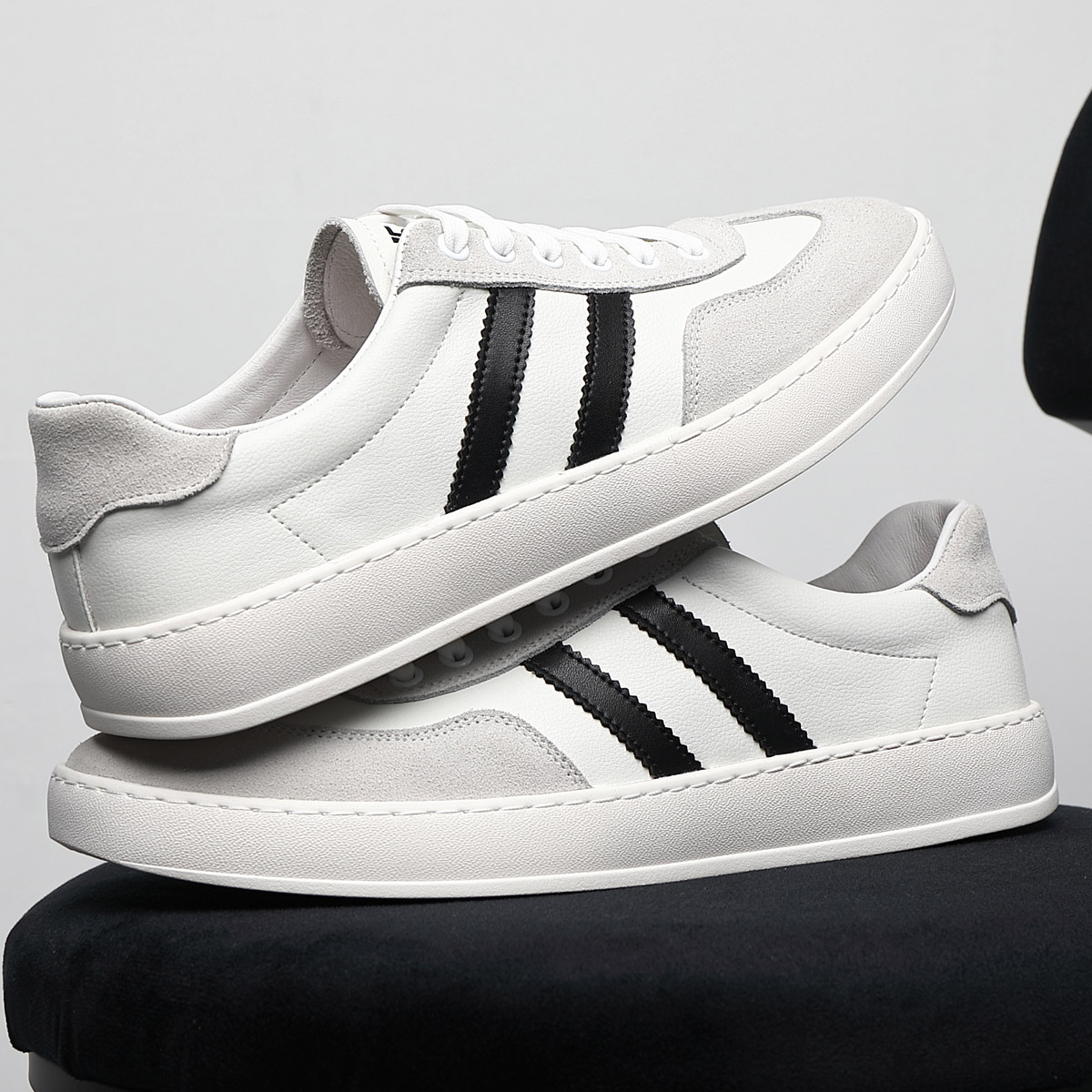 15MINS/15分钟条纹德训鞋日常休闲时尚百搭男舒适休闲运动鞋板鞋